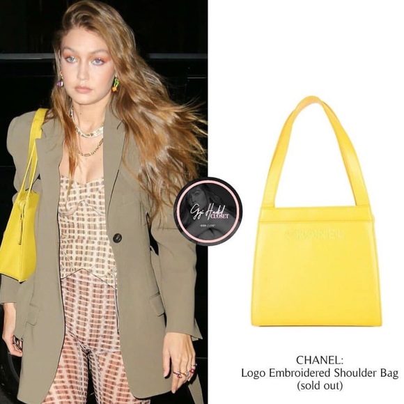 Chanel Yellow Mustard Embroidered Shoulder Bag - Picture 2 of 8